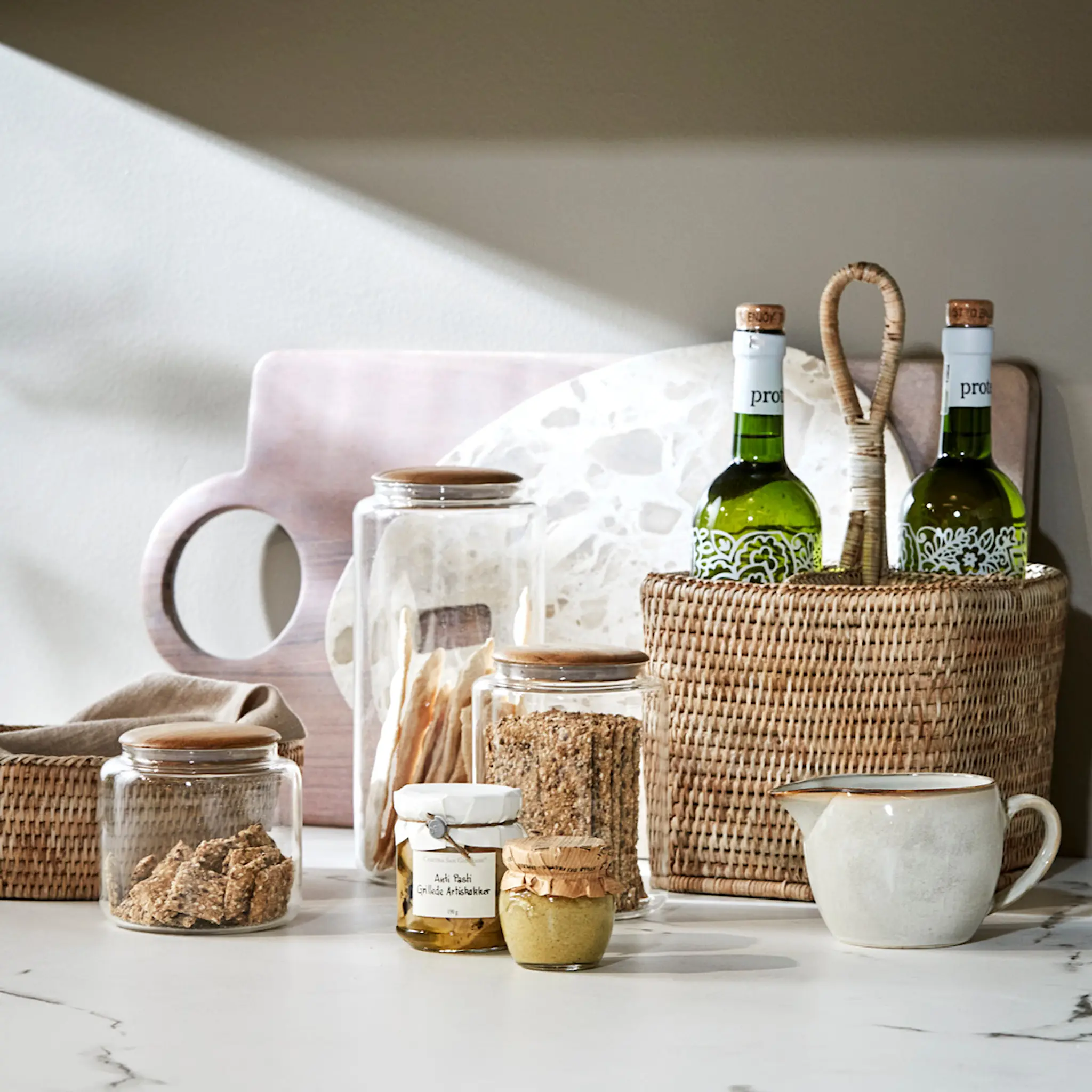 Lene Bjerre Norah Säilytin 38 cm Luonnonväri