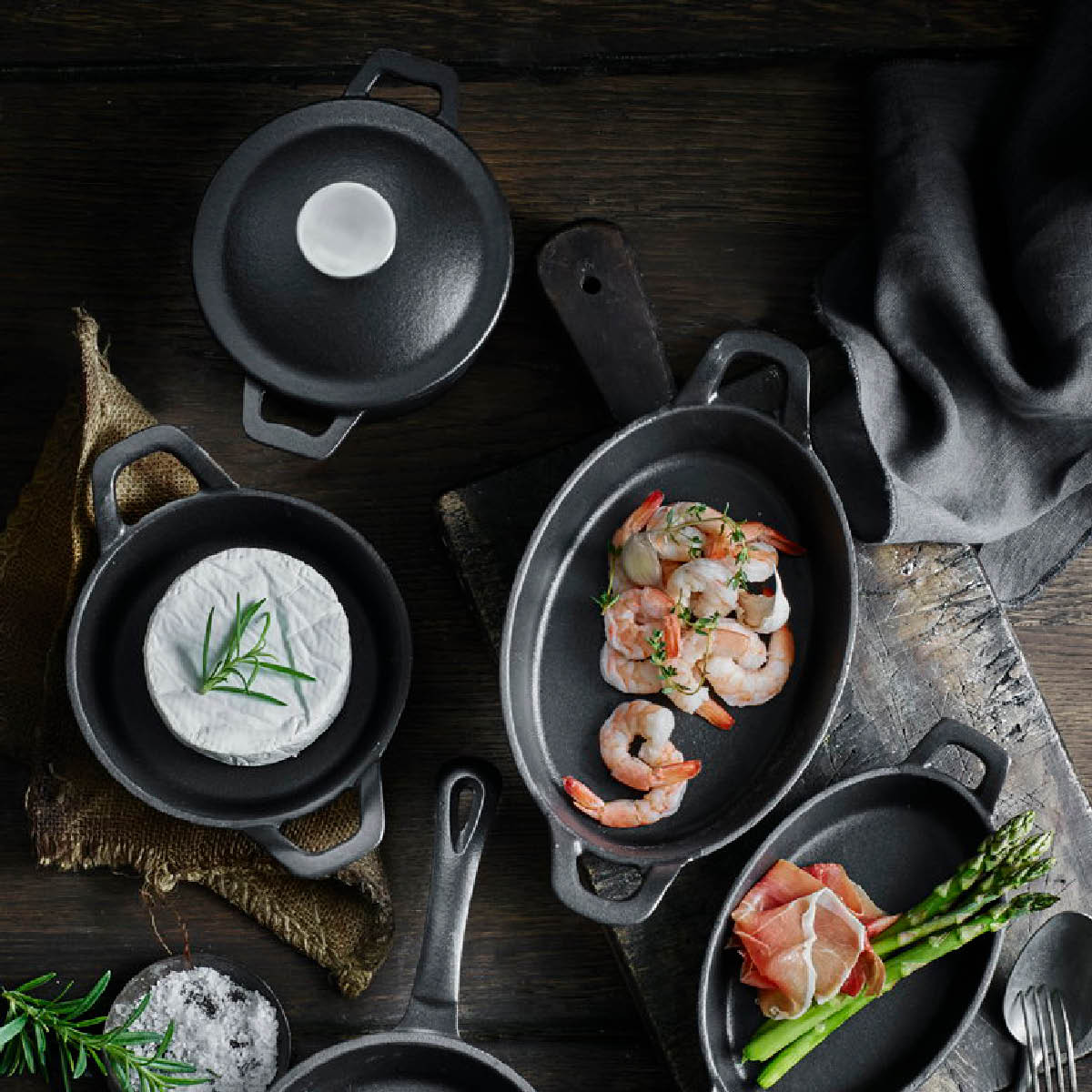 Pillivuyt Gourmet Garonne Mini støpejernsgryte 0,7L inkl. lokk