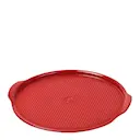 Pizzasten räfflad 40 cm röd