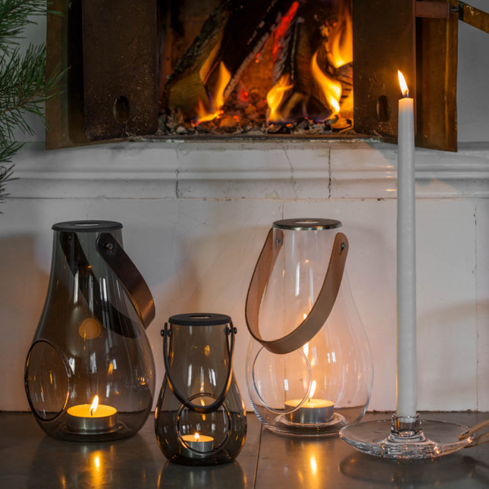Holmegaard Design with Light Lanterna 25 cm Rökfärgad