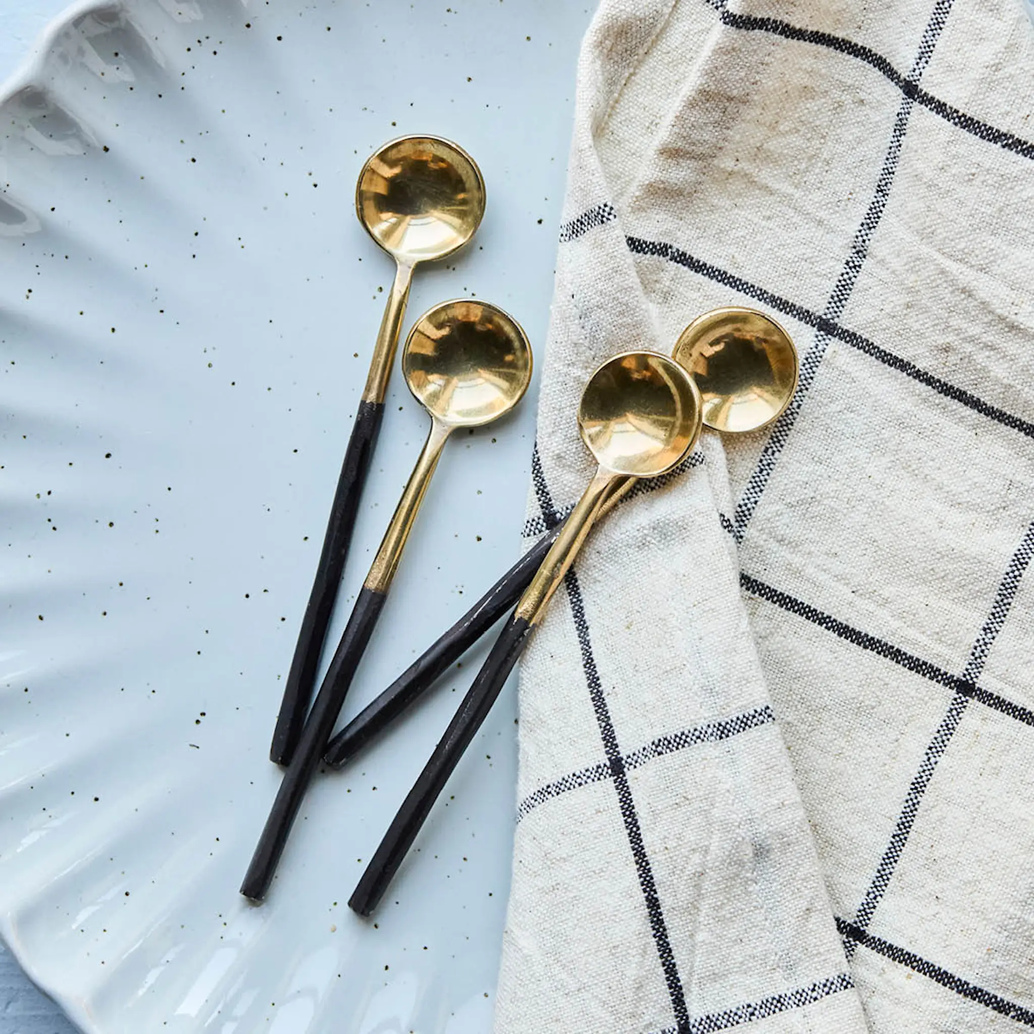 House Doctor Lusikkasetti 11,5 cm 4 kpl antiikkimessinki