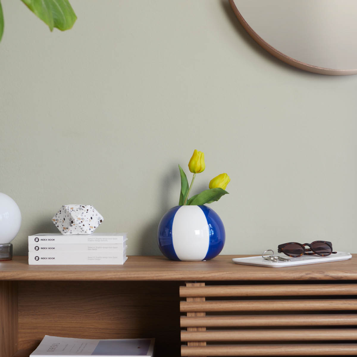 Balvi Floats vas 14 cm Beachball blå