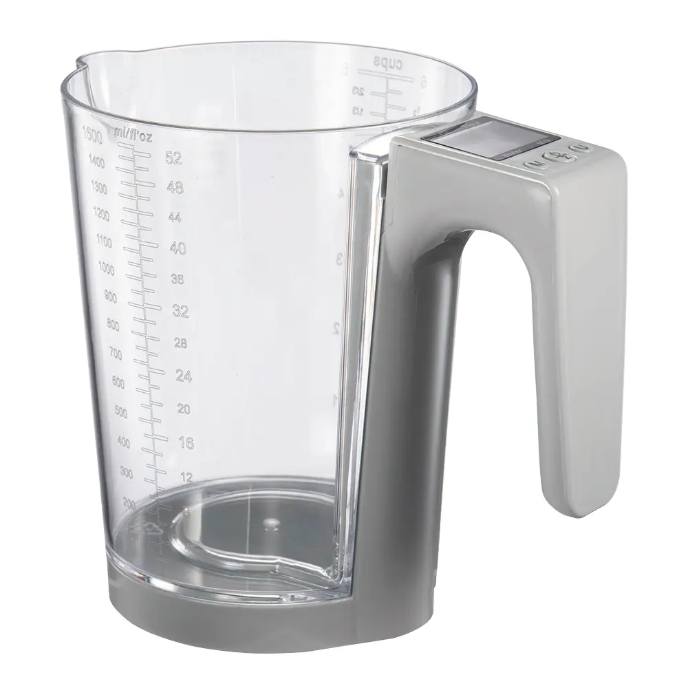 bAYk Keittiövaaka 1,5 L Kirkas/Harmaa