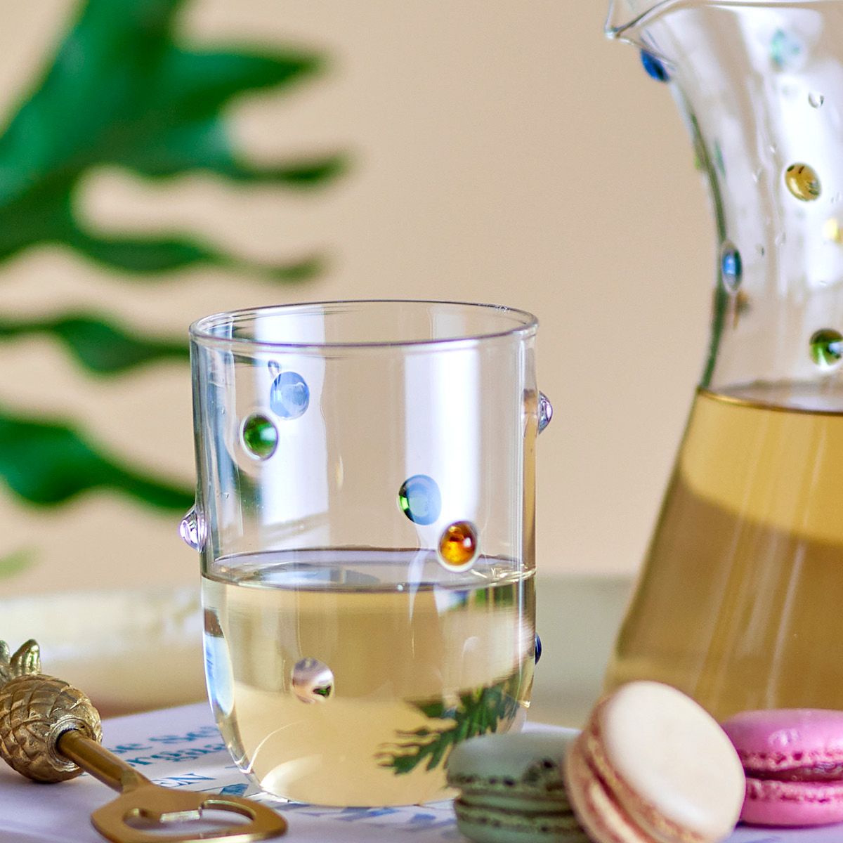 Bloomingville Thalia glass 40 cl klar/multi