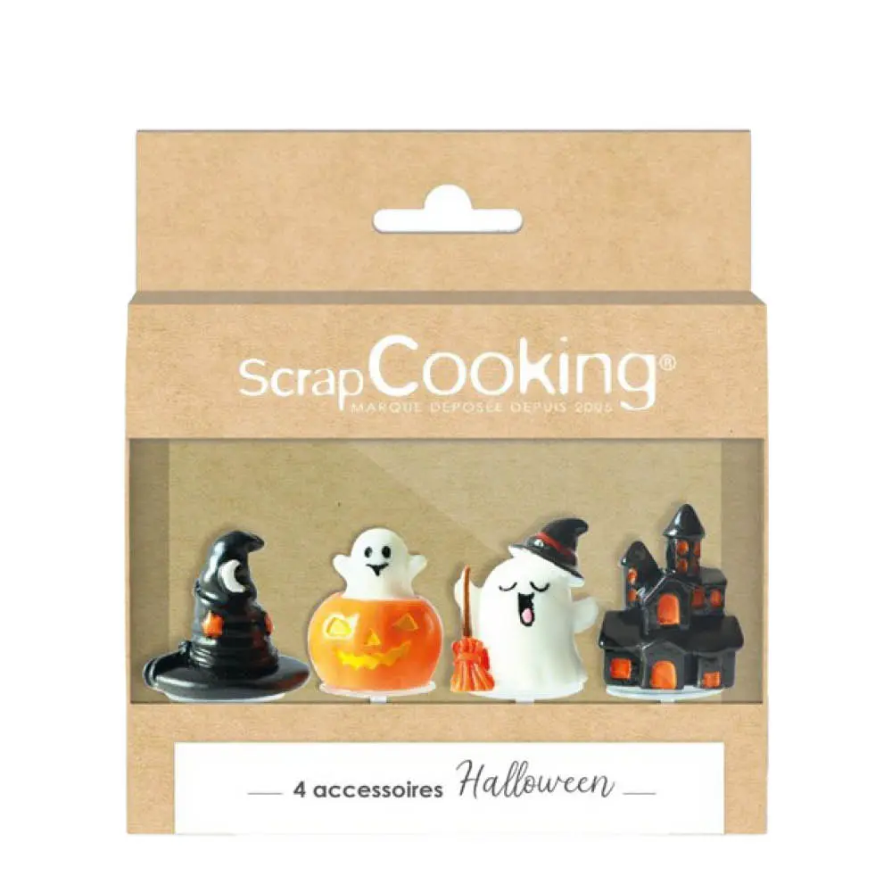 Halloween kakunkoristeet 4-pack moniväri