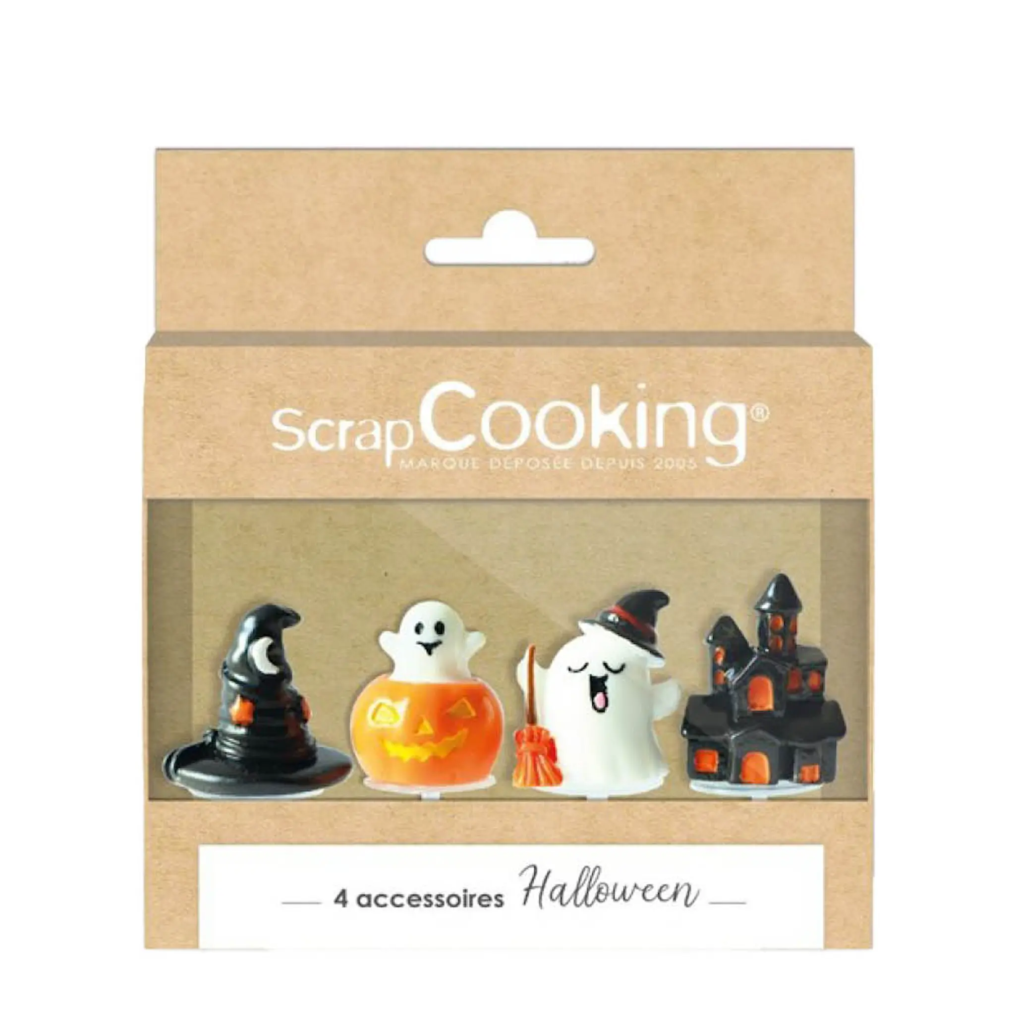 ScrapCooking Halloween tårtdekorationer 4-pack multi