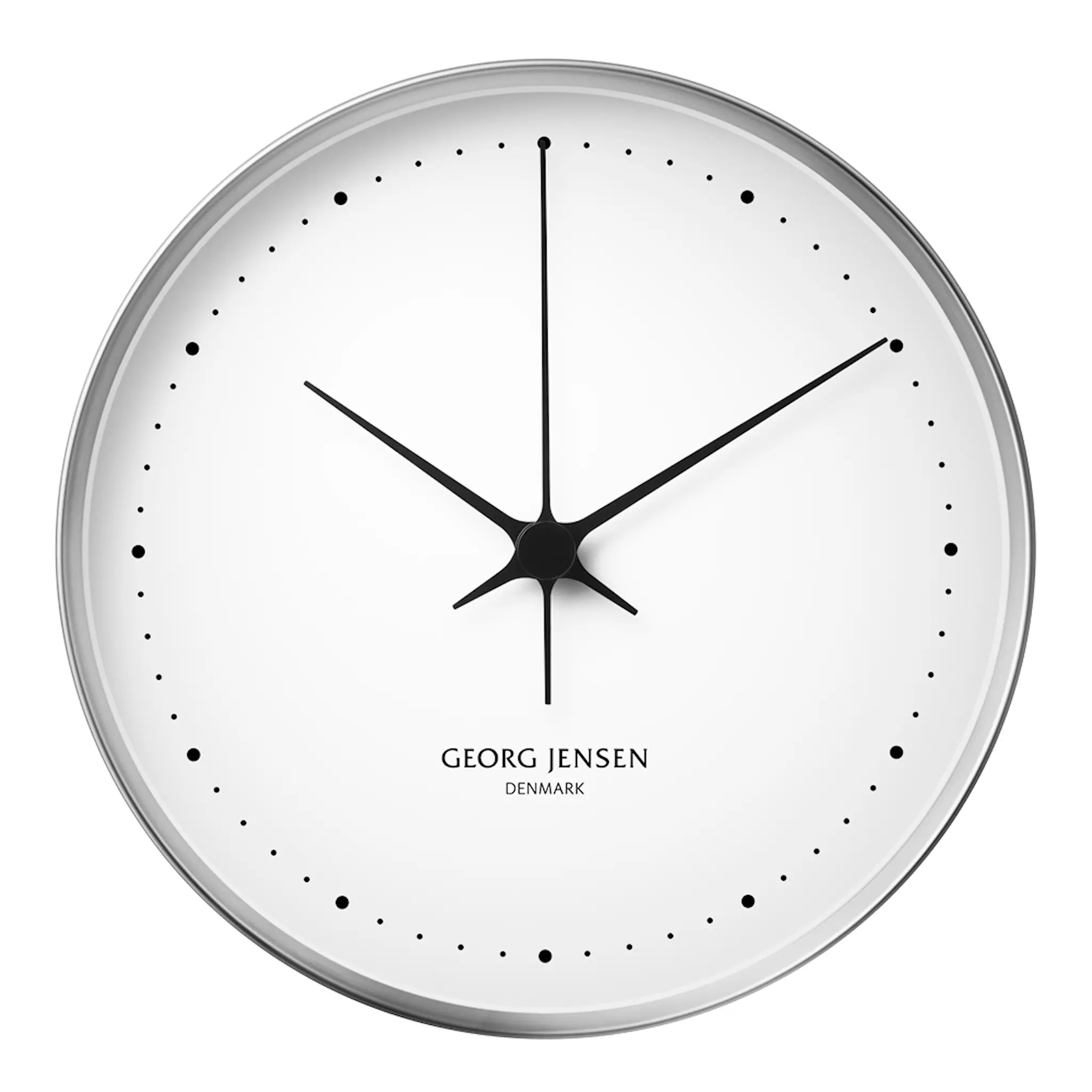 Georg Jensen Henning Koppel Klocka 30 cm Stål/Vit