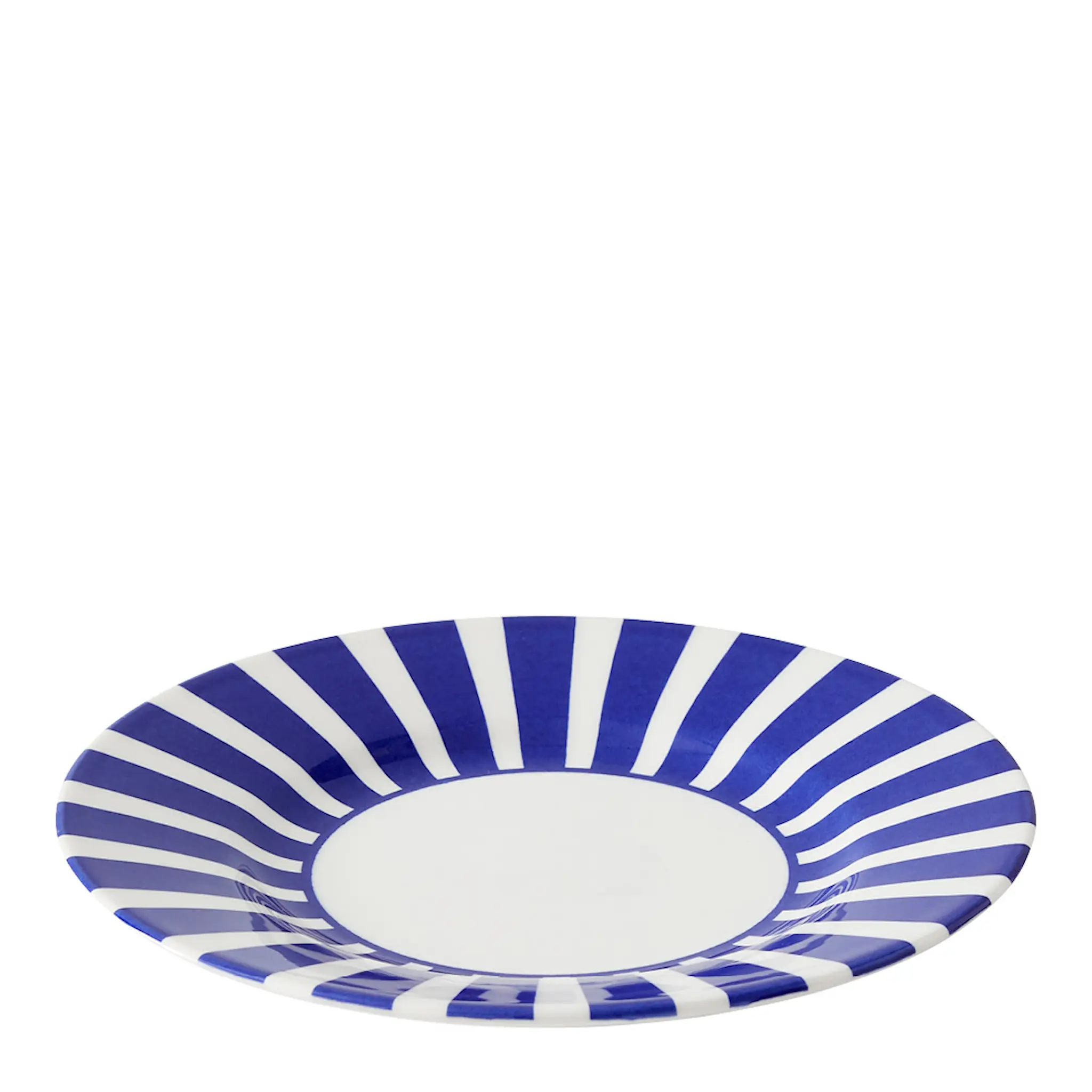 Spode Steccato assiett bredrandig 18 cm koboltblå