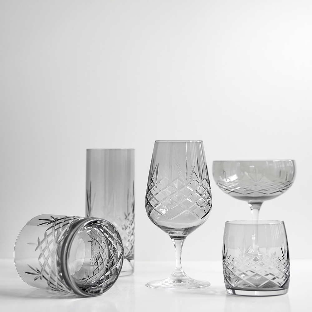 Frederik Bagger Crispy Lowball Lasi 38 cl 2 kpl Harmaa