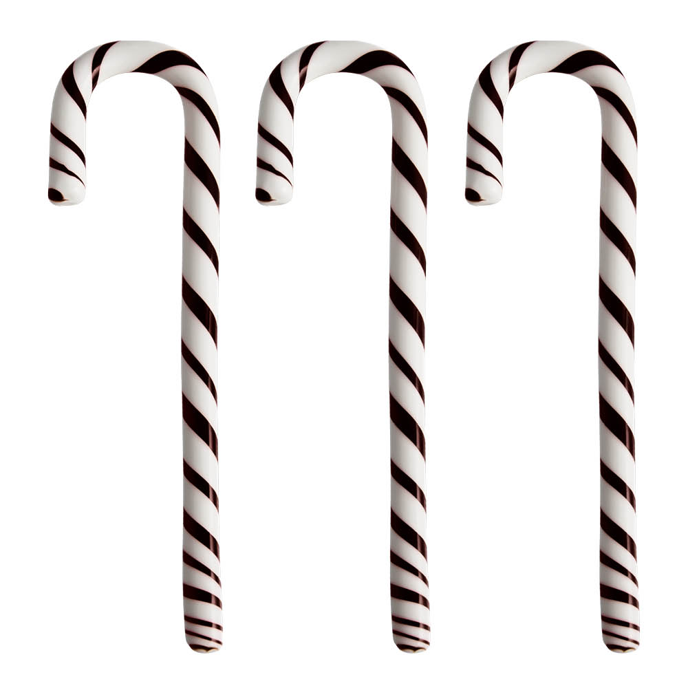 Kosta Boda Polka stav 17 cm 3 stk hvit/svart