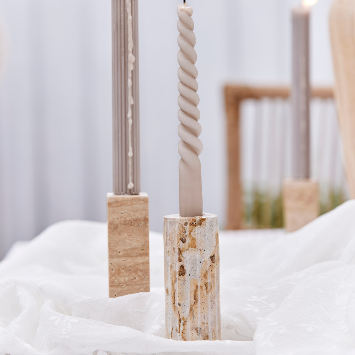 Lene Bjerre Travina ljusstake 10 cm sand