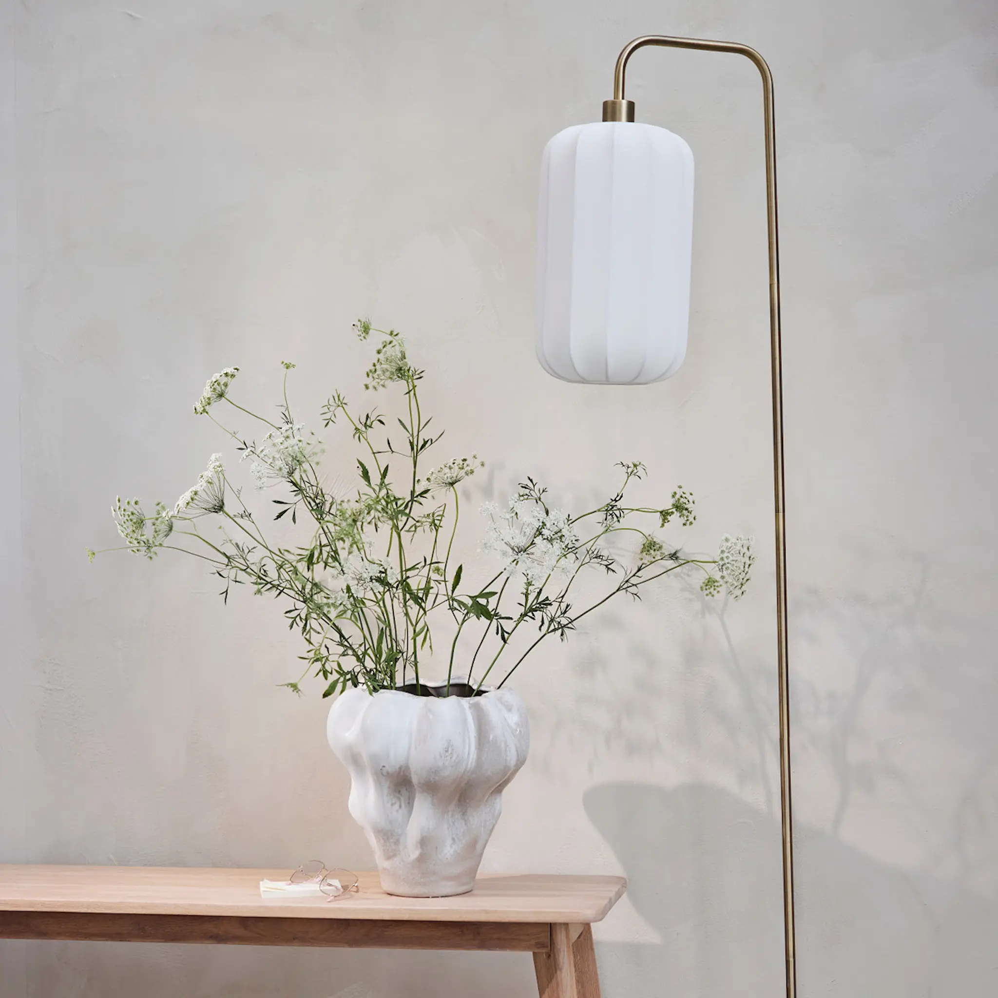 Lene Bjerre Sasie golvlampa 160x20 cm vit