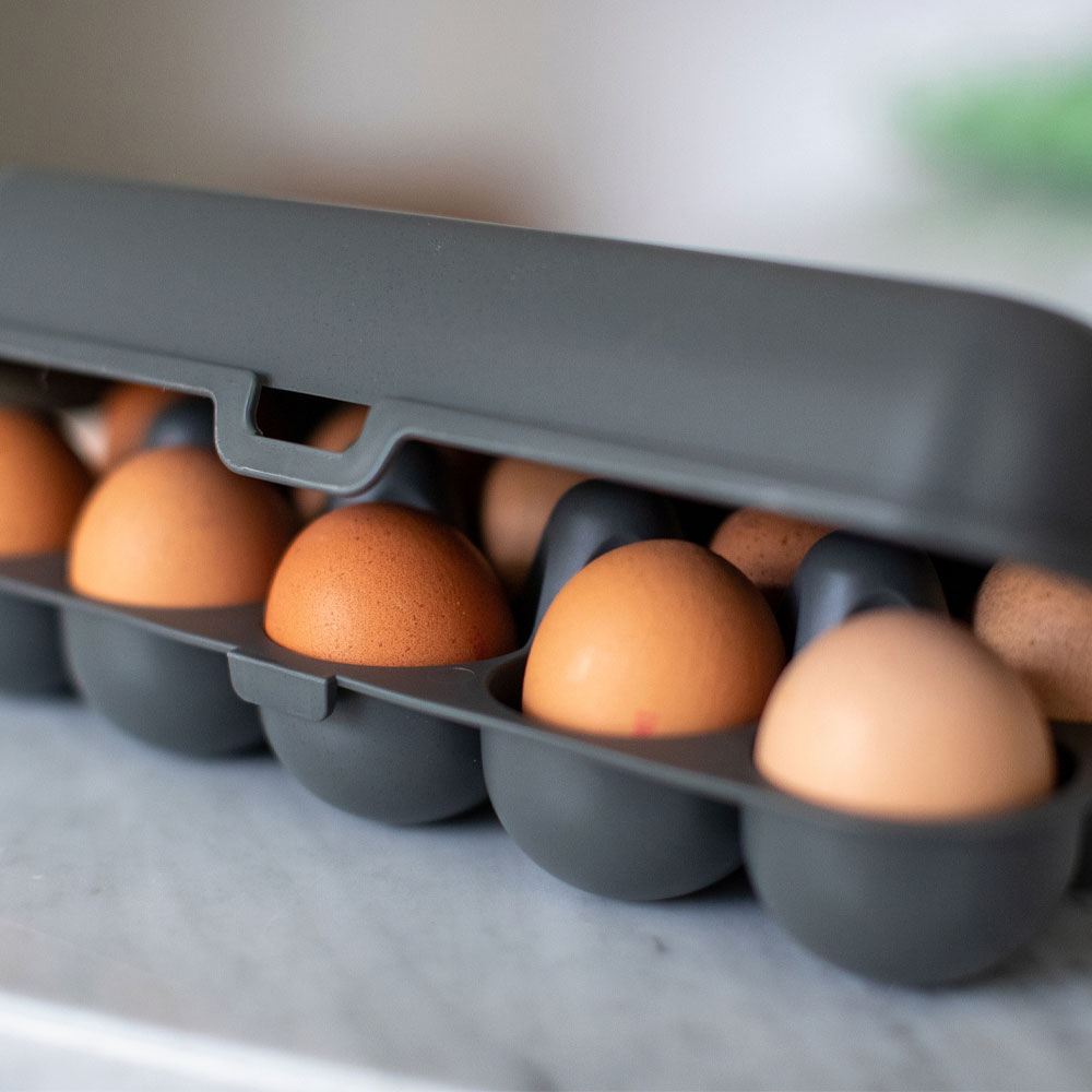 Koziol Eggs To Go Äggkartong för 10 ägg Mörkgrå