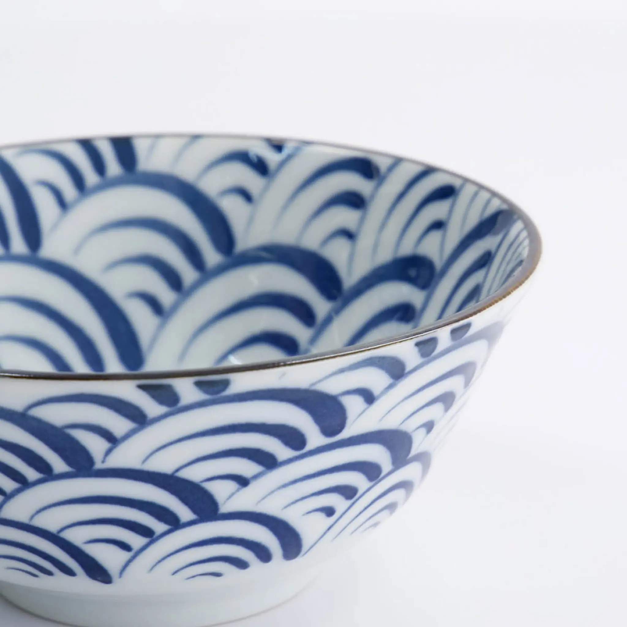 Tokyo Design Studio Natsu Nami Tayo skål 15,2x6,7 cm 0,5 L blå/vit