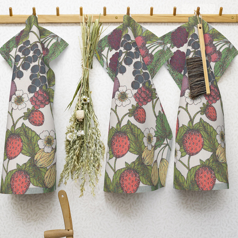 Ekelund Trädgårdsbär Käsipyyhe 40x60 cm Monivärinen