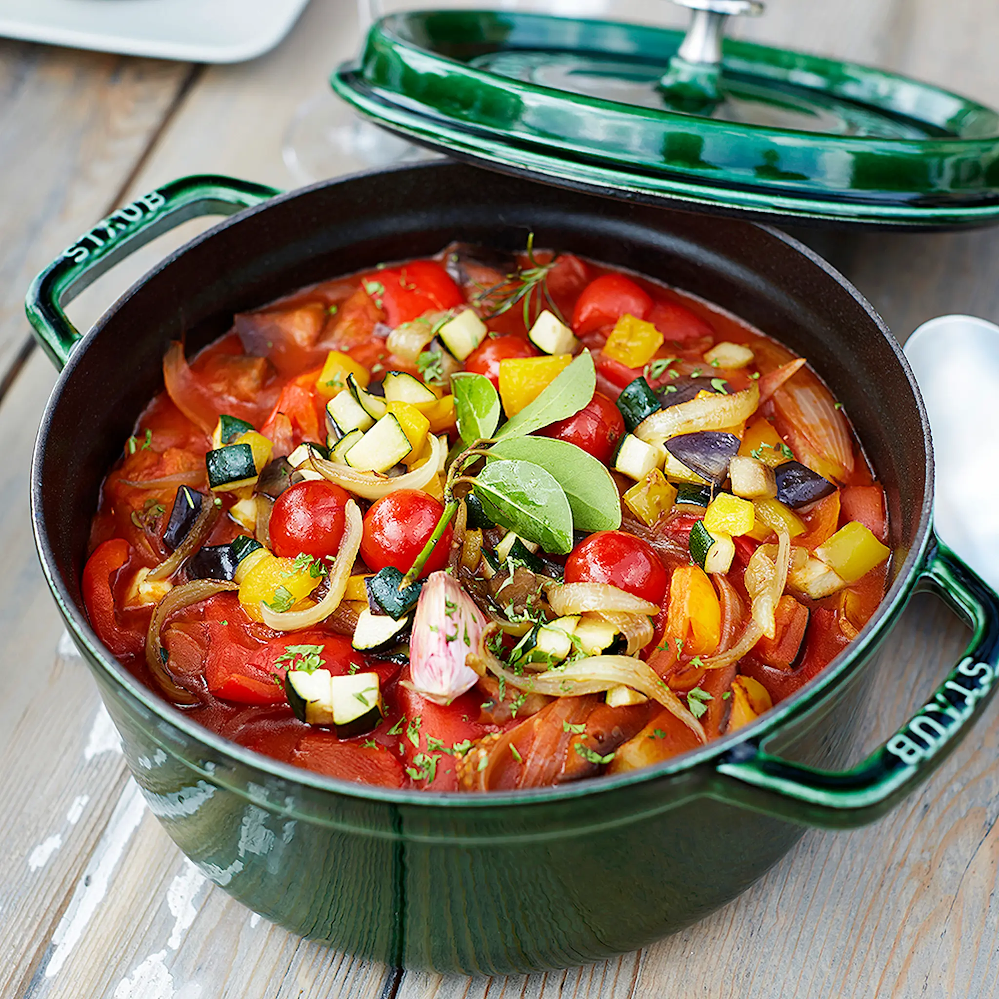 Staub Gryta 3,8 L rund Grön