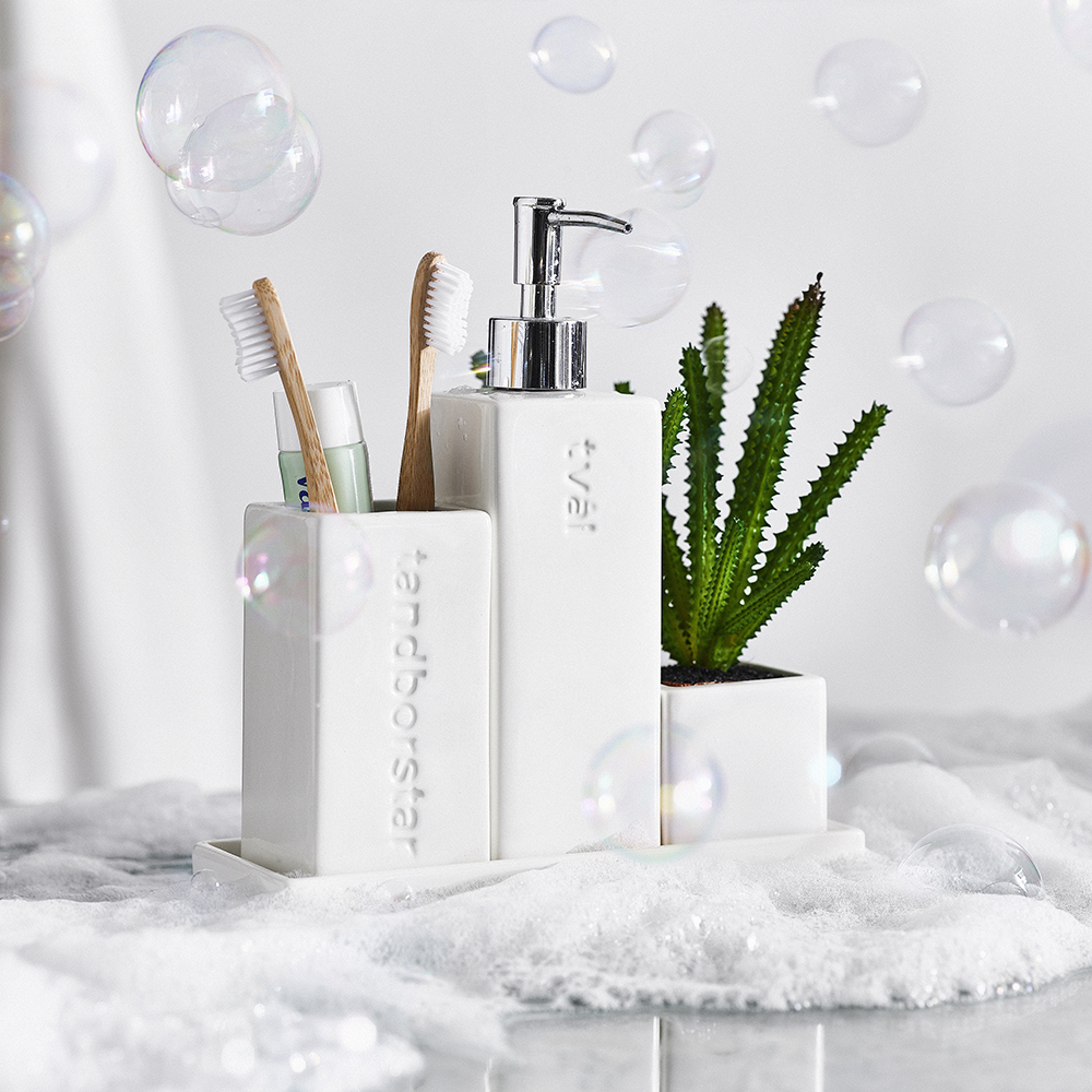 Cult Design Kub såpedispenser 21 cm hvit