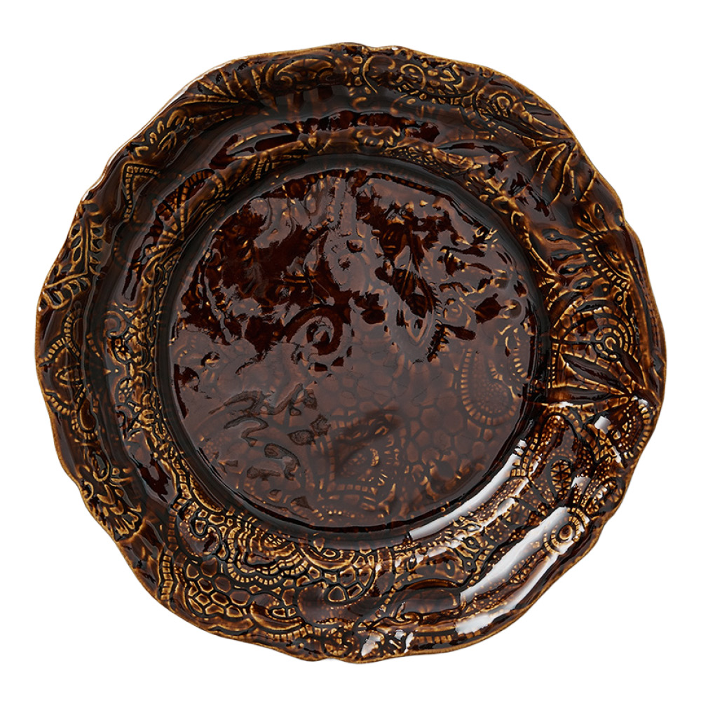 Sthål Arabesque tallerken 23 cm coffee