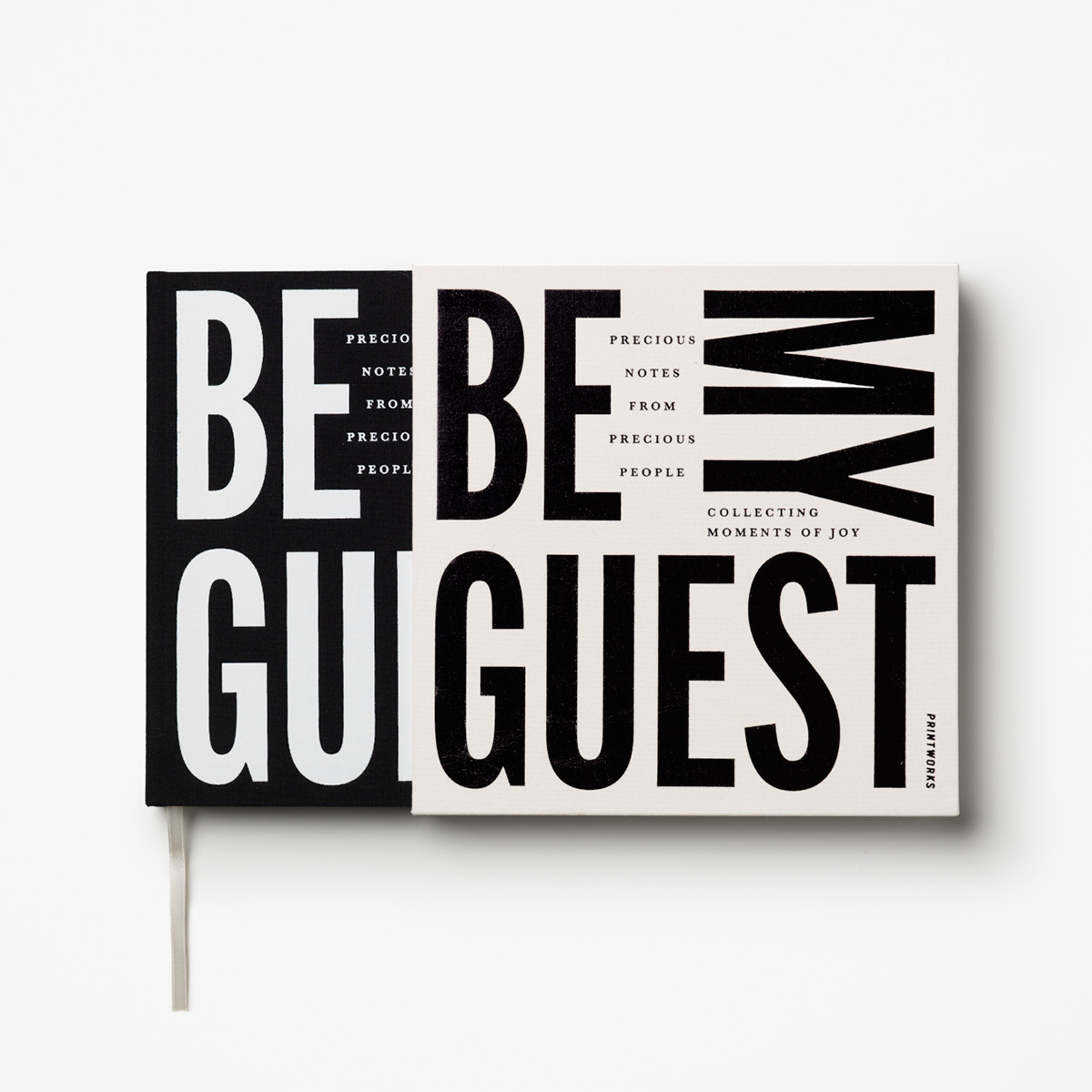 Printworks Gästbok 23,4x23,7 cm svart/vit