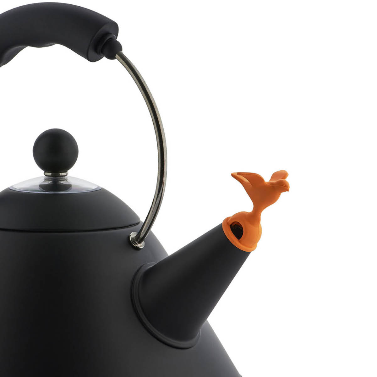 Alessi 9093 vattenkokare 2 L svart/orange