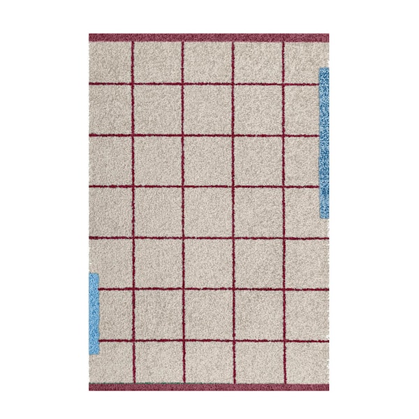 Network golvmatta 80x55 cm vinröd