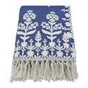 Mazzo pläd i bomull 200x150 cm blå