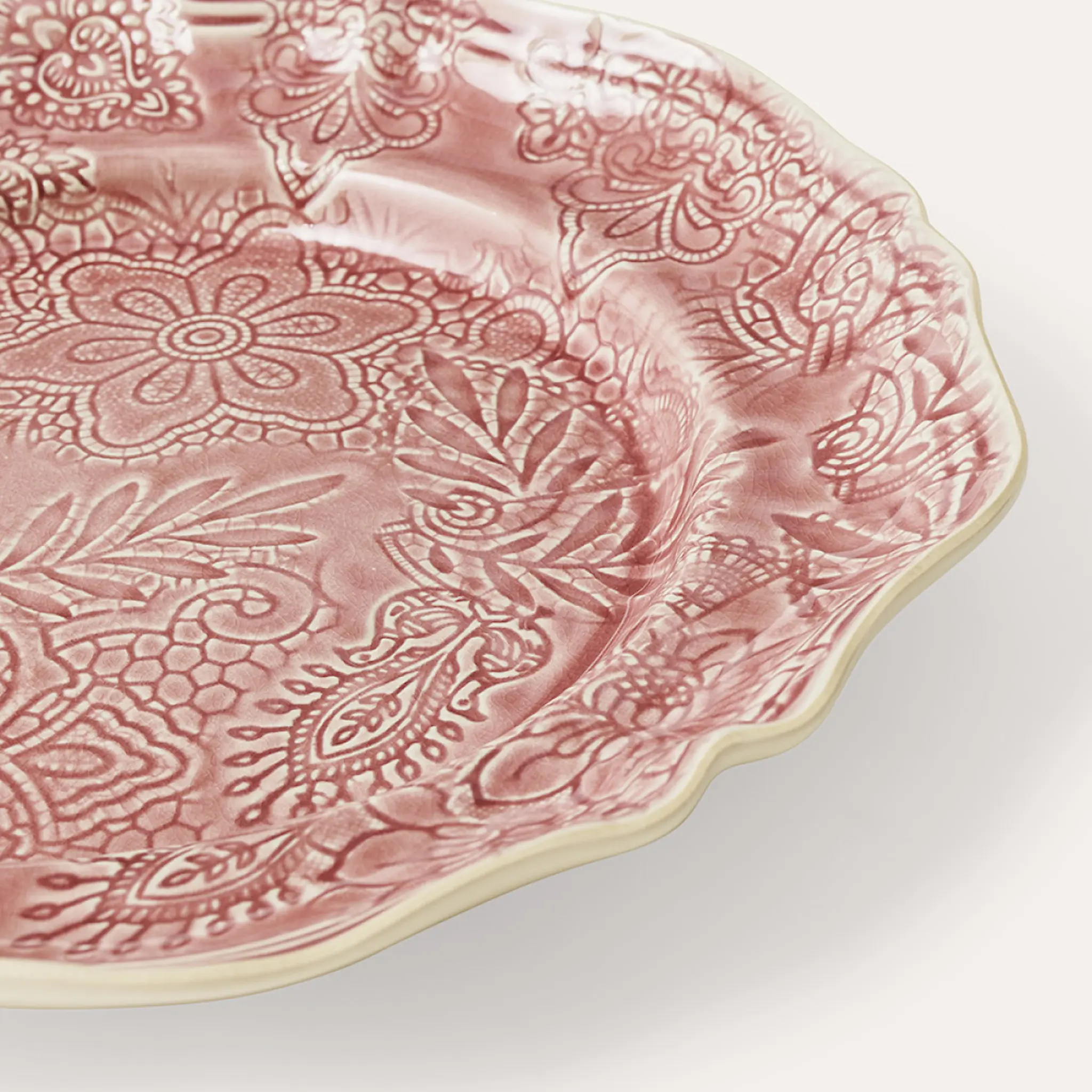 Sthål Arabesque Serveringsfat rund 34 cm Old Rose