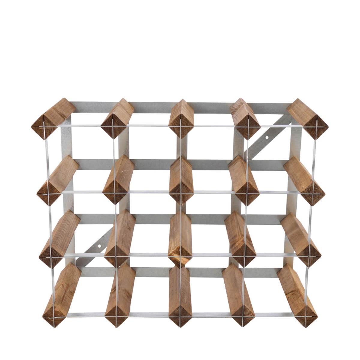 Traditional Wine Rack Vinstativ 16 flasker montert lys eik