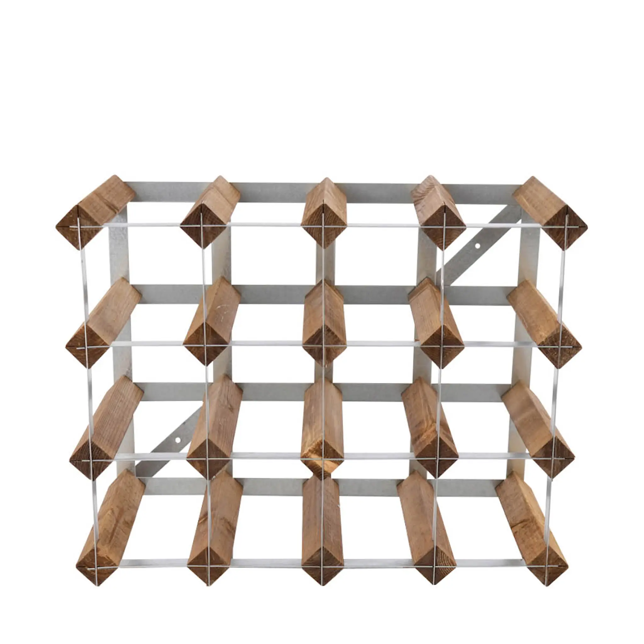 Traditional Wine Rack Vinställ 16 flaskor monterad ljus ek