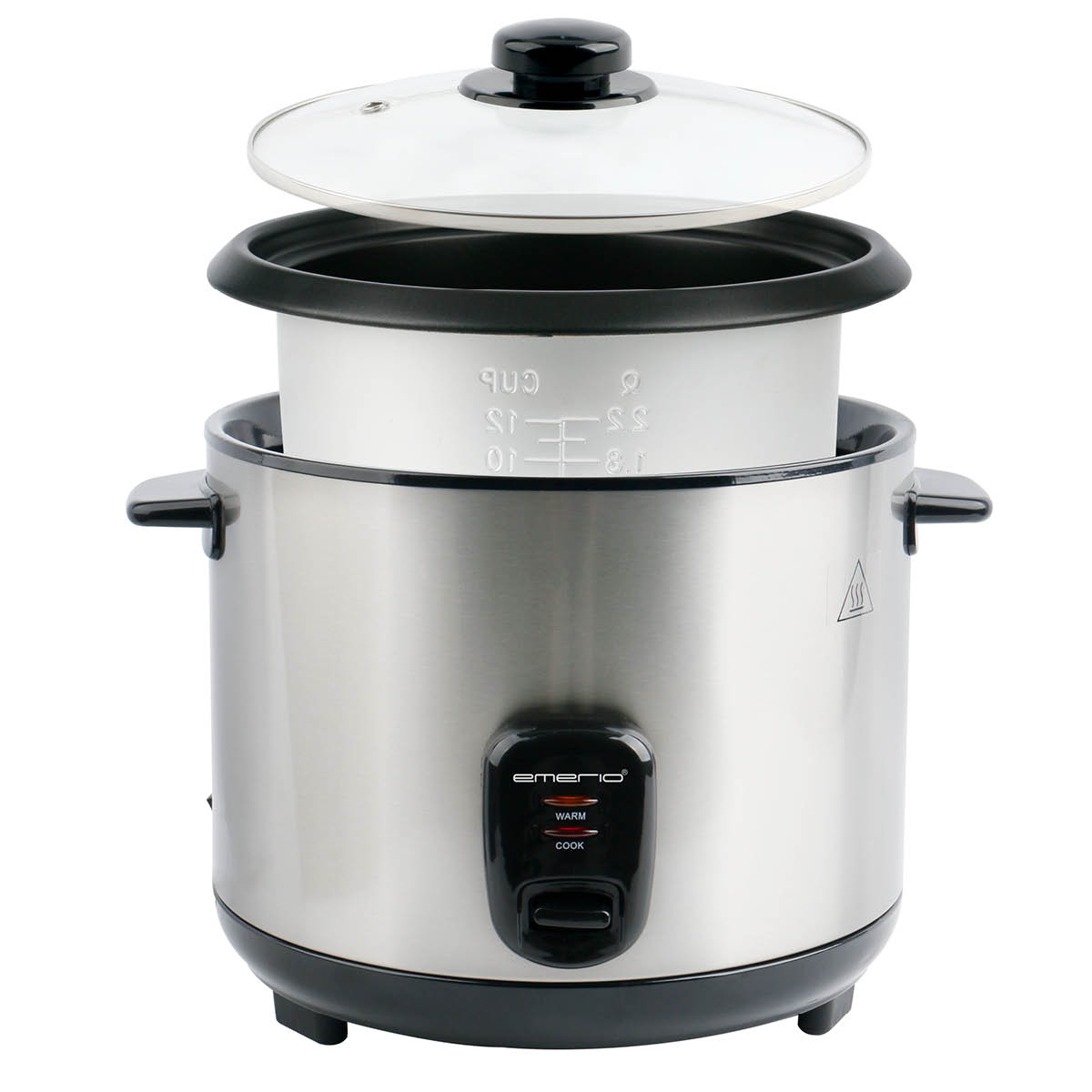 EMERIO Riskoker 2,2L i rustfritt stål