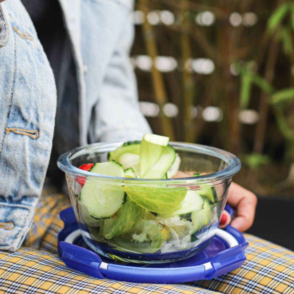 Pyrex Cook & Go Säilytyspurkki 0,7 L Sininen/Kirkas