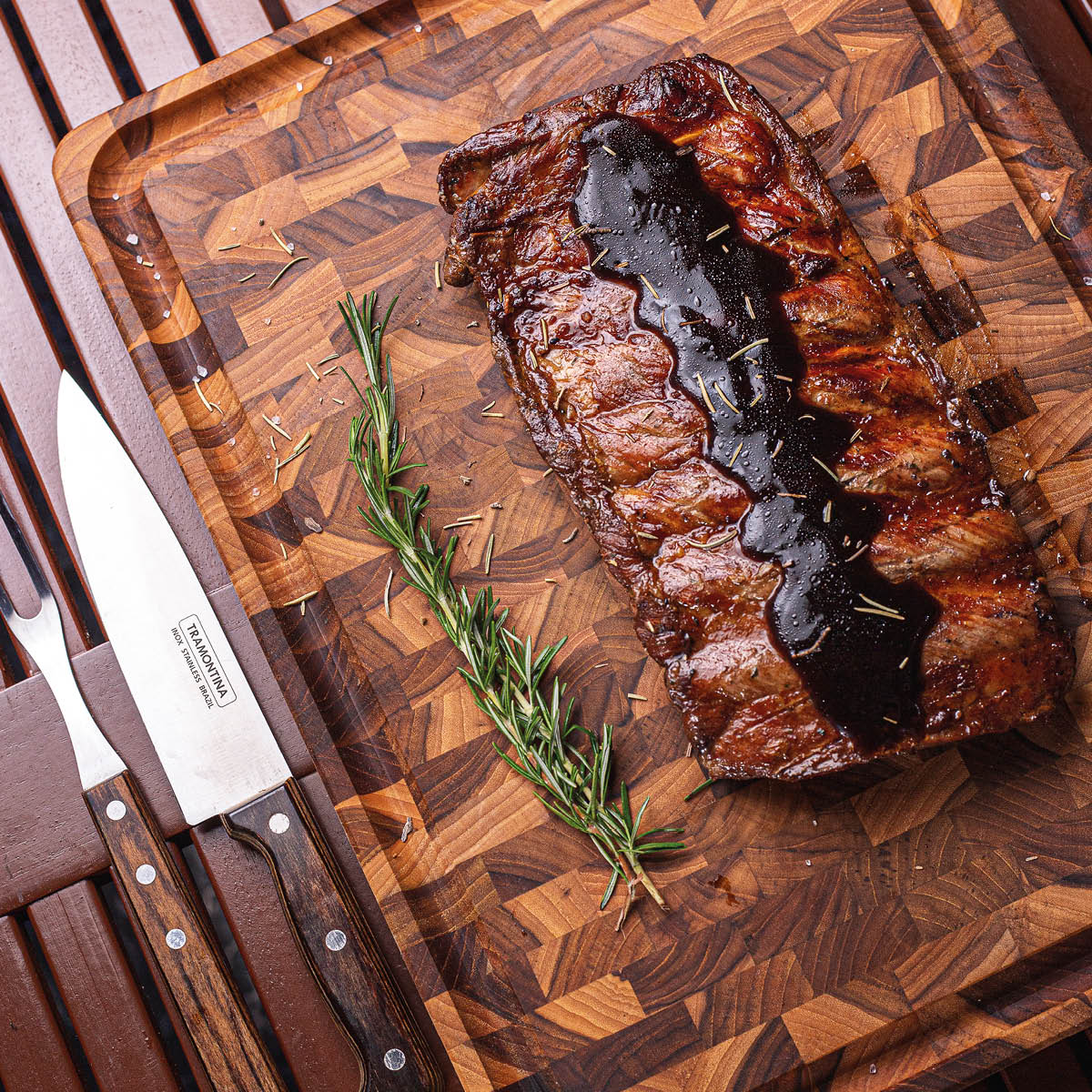 Tramontina Skjærebrett 45x34 cm oljet teak