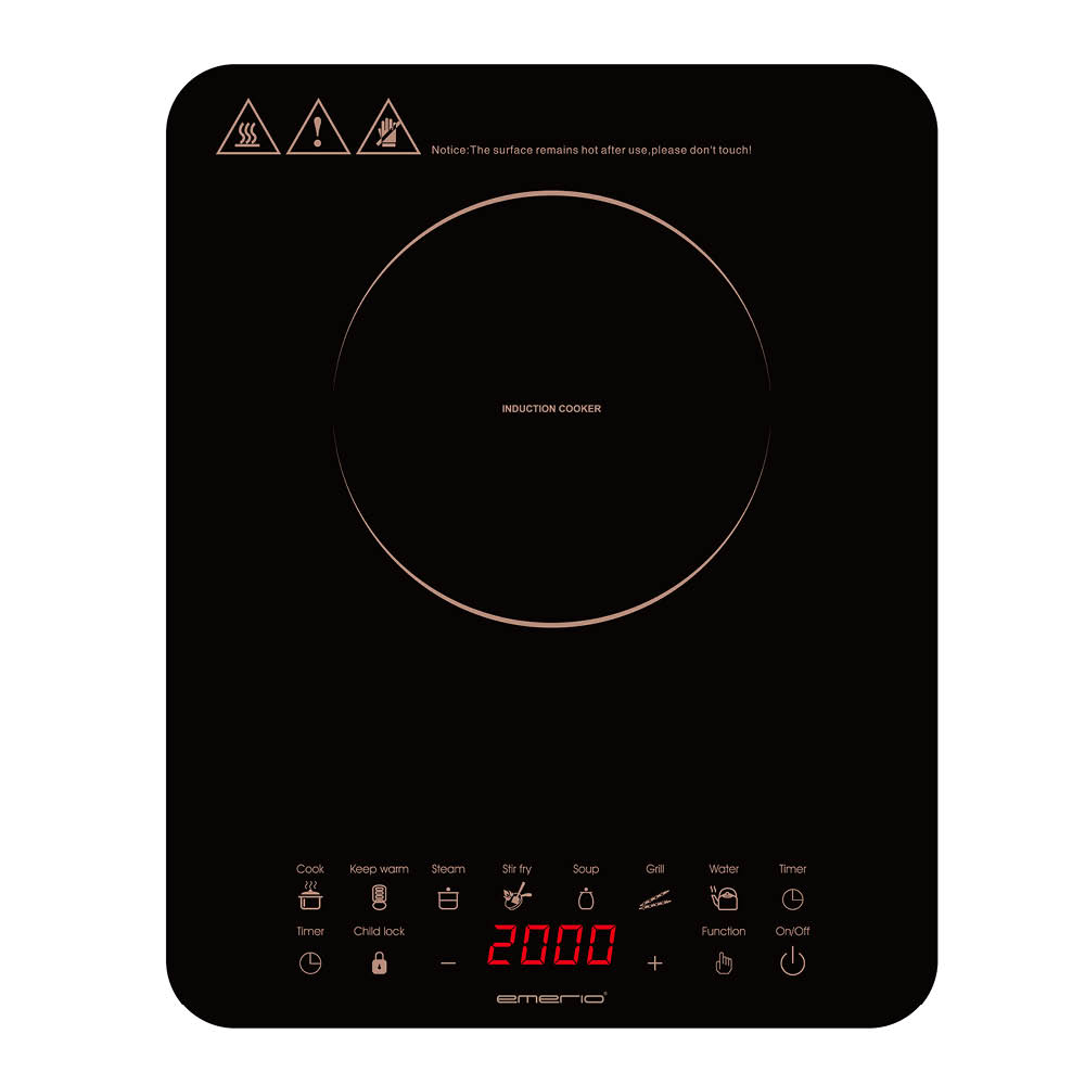 EMERIO Induksjonsplate 32x40 cm svart