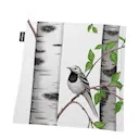 Björkdungen grytlapp 22x22 cm offwhite/grön