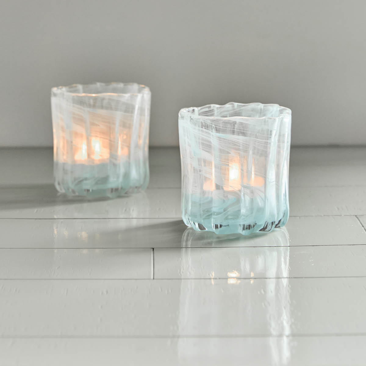 House Doctor Curl Kynttilälyhty 10x11,5 cm 2 kpl Sininen