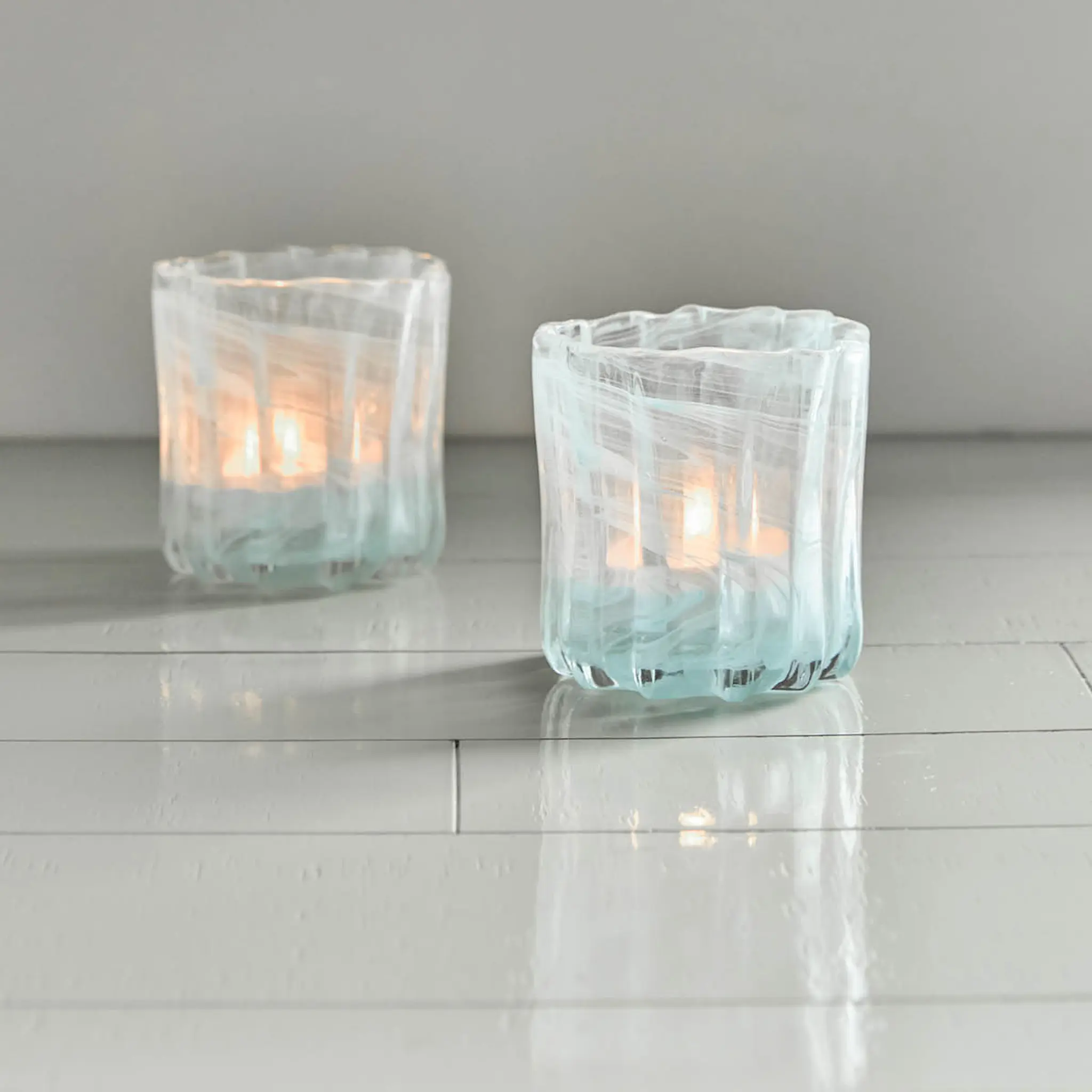 House Doctor Curl Kynttilälyhty 10x11,5 cm 2 kpl Sininen