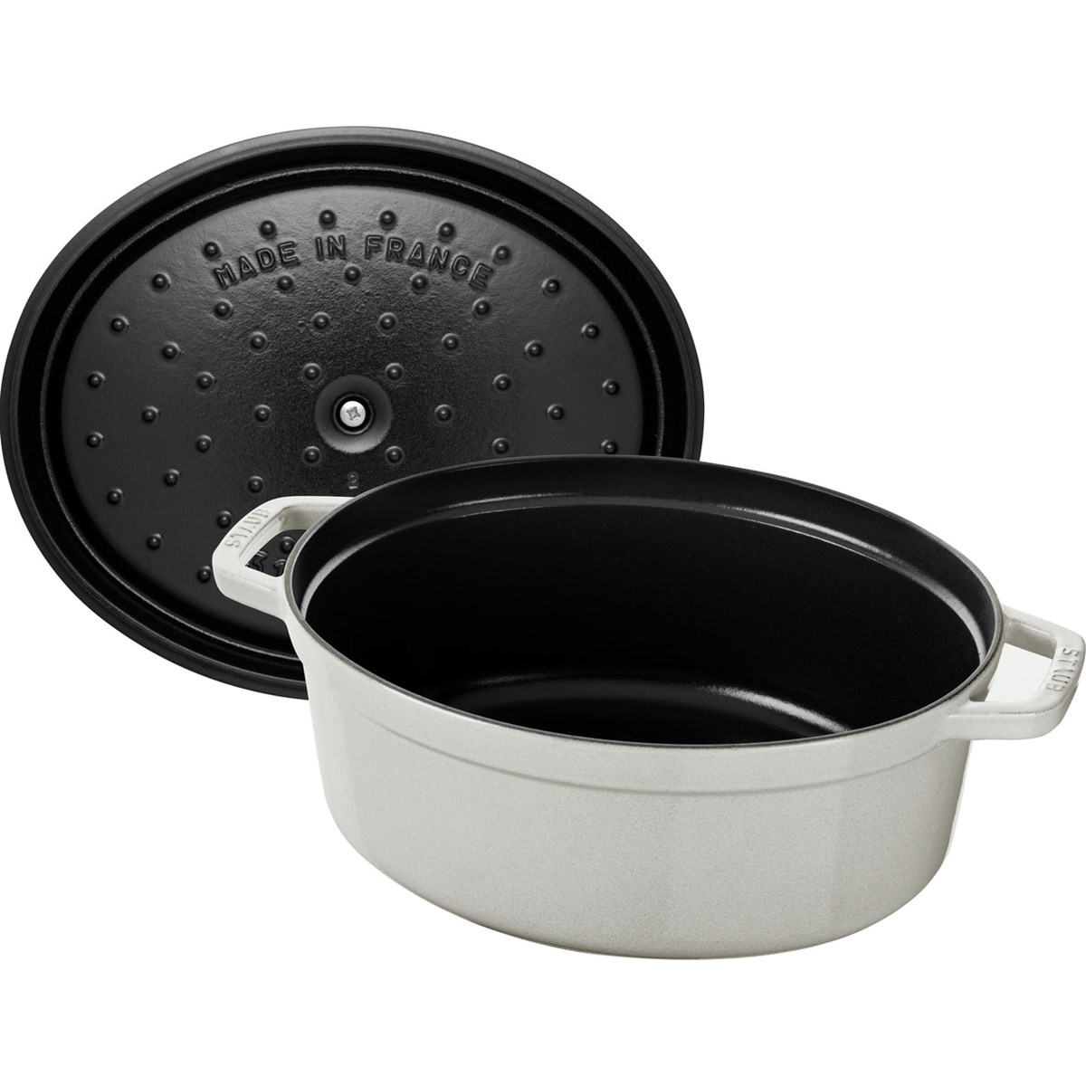 Staub La Cocotte oval gryte 29 cm 4,2L hvit