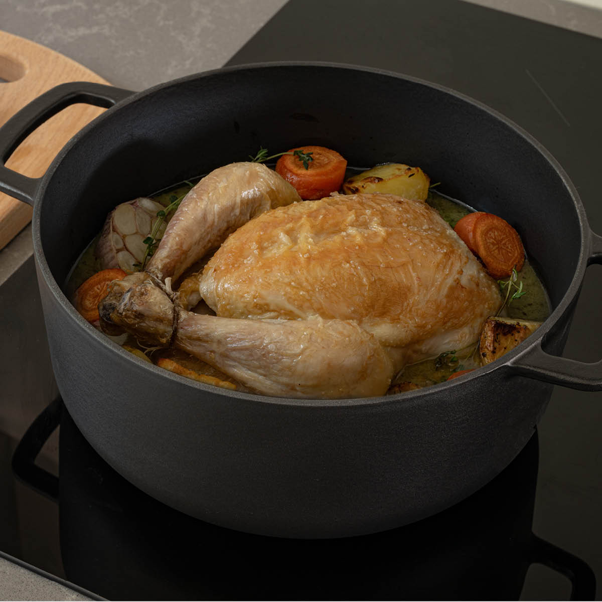 Combekk Gjutjärnsgryta 24 cm 3,8 L svart