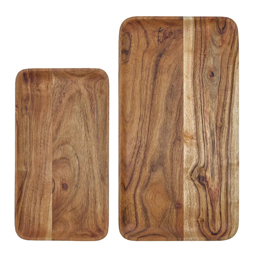 Wood Tarjotin 33x18/43x23 cm 2 kpl Puu