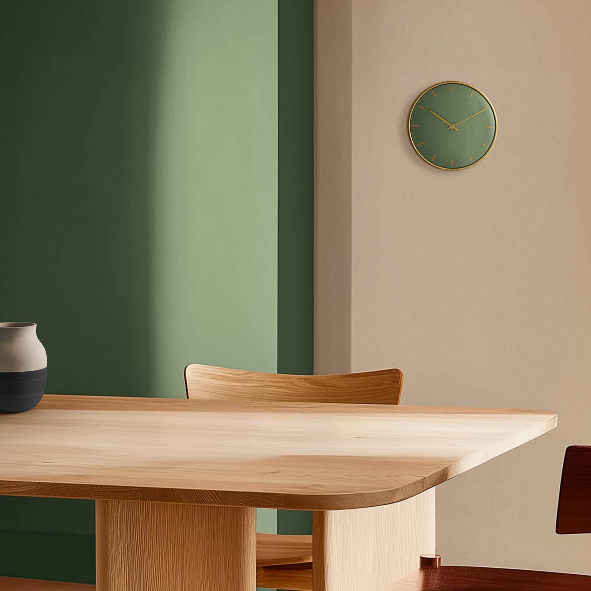 Arne Jacobsen City Hall Seinäkello 21 cm Vihreä