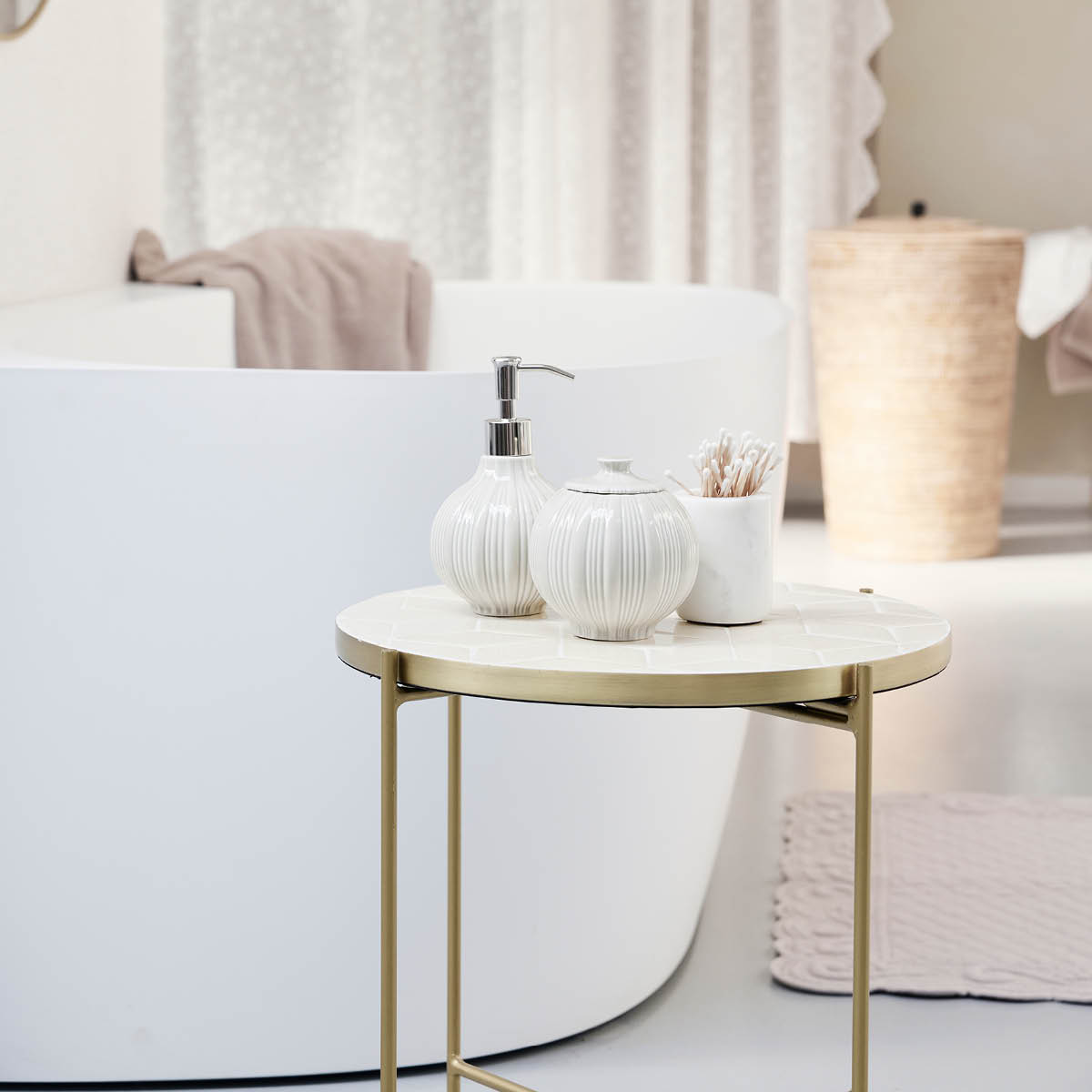 Lene Bjerre Lily burk med lock 11 cm brun sand