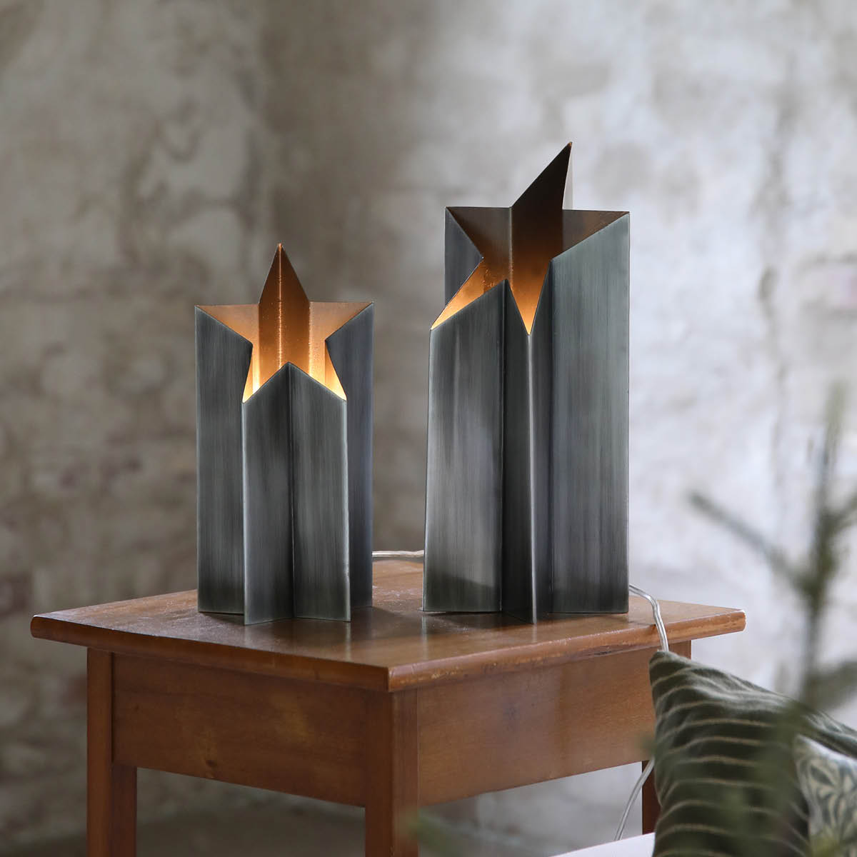 Markslöjd Asteri bordstjerne 35 cm antikk sølv