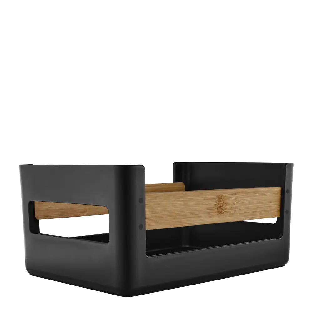 Nordic kitchen matvarekasse 27 cm svart/bambus