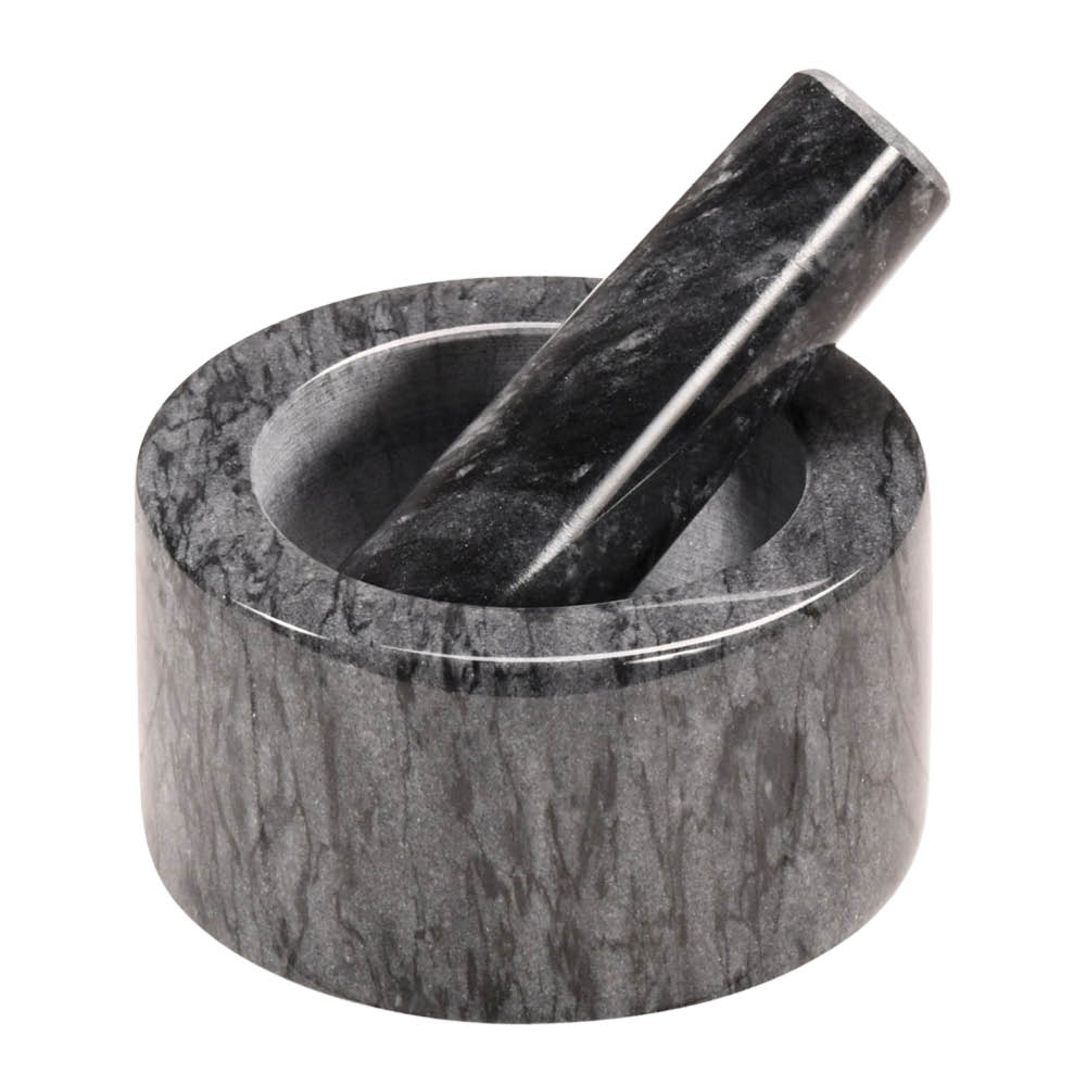 Kesper Morter m/støter 13 cm grå marmor