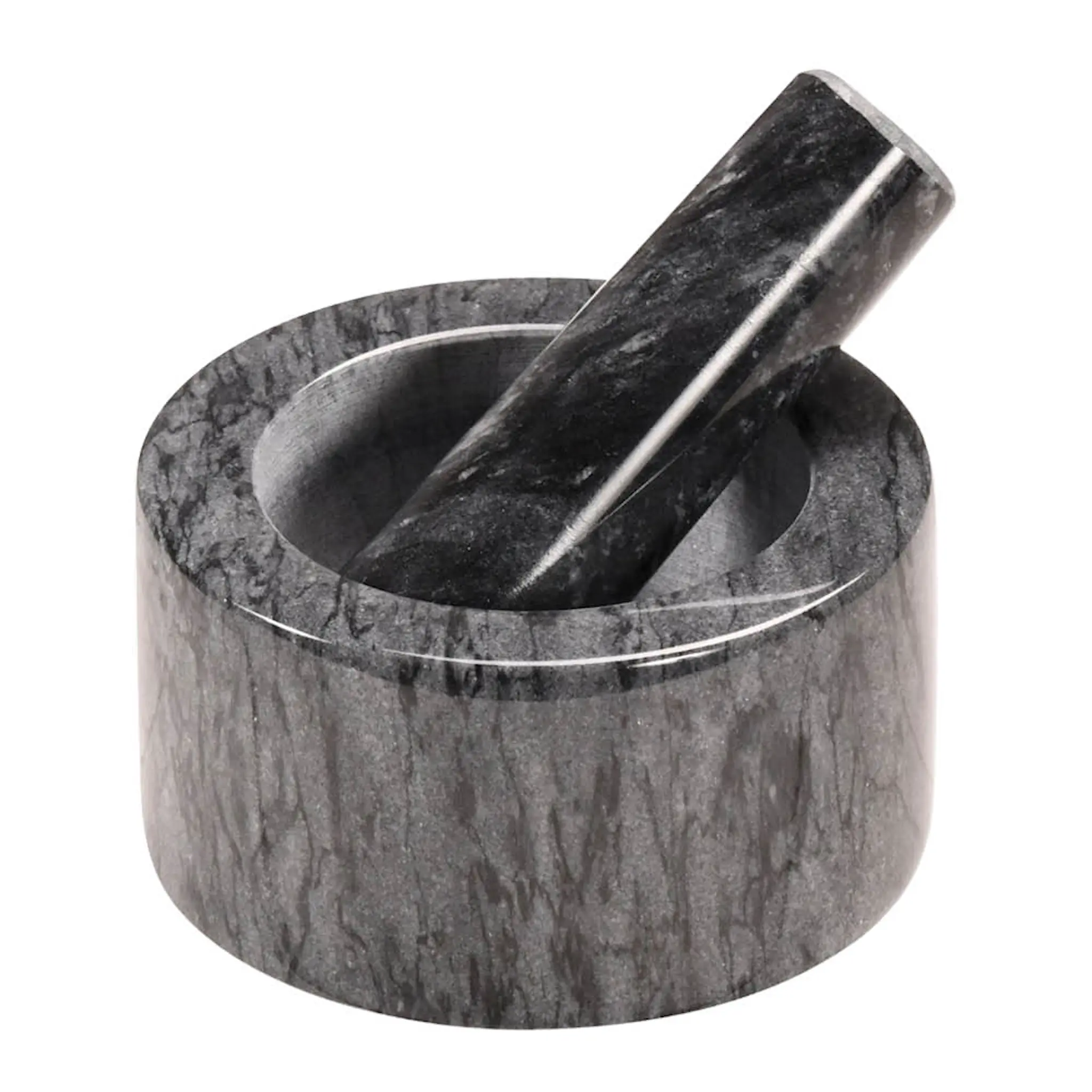 Kesper Morter m/støter 13 cm grå marmor