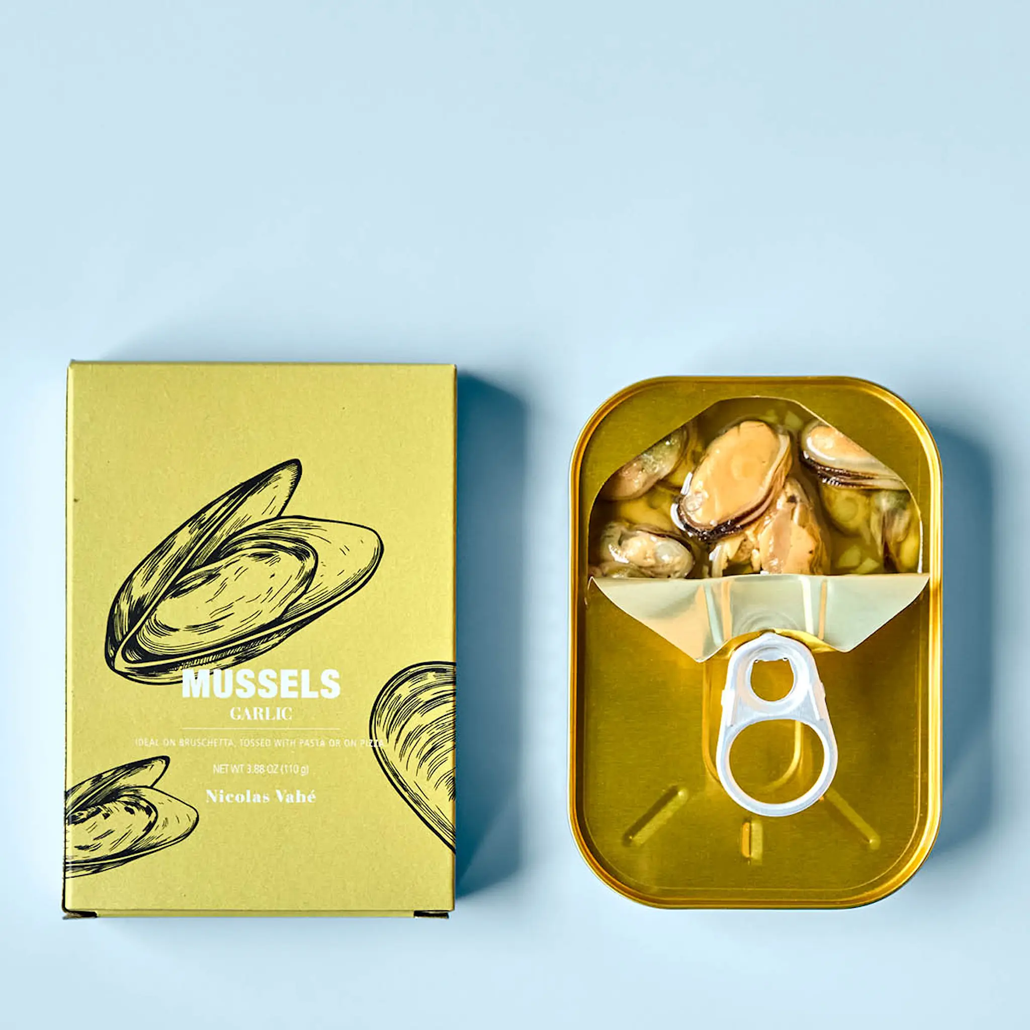 Nicolas Vahé Blåmusslor i rapsolja och vitlök 110 g