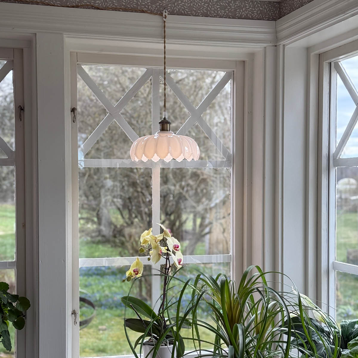 Aneta Lighting Sofia vinduspendel 25 cm antikk/hvit