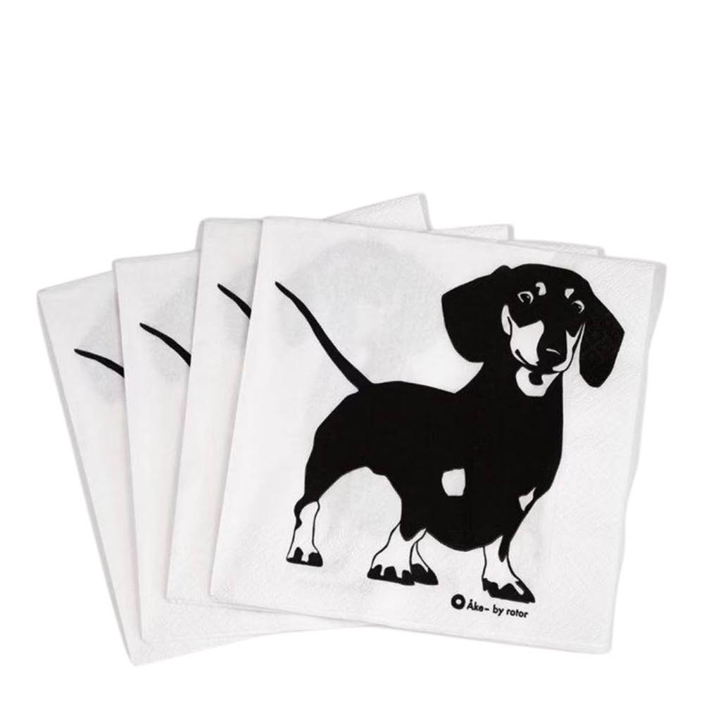Rotor Design Åke servetter 33x33 cm 2x20-pack svart/vit