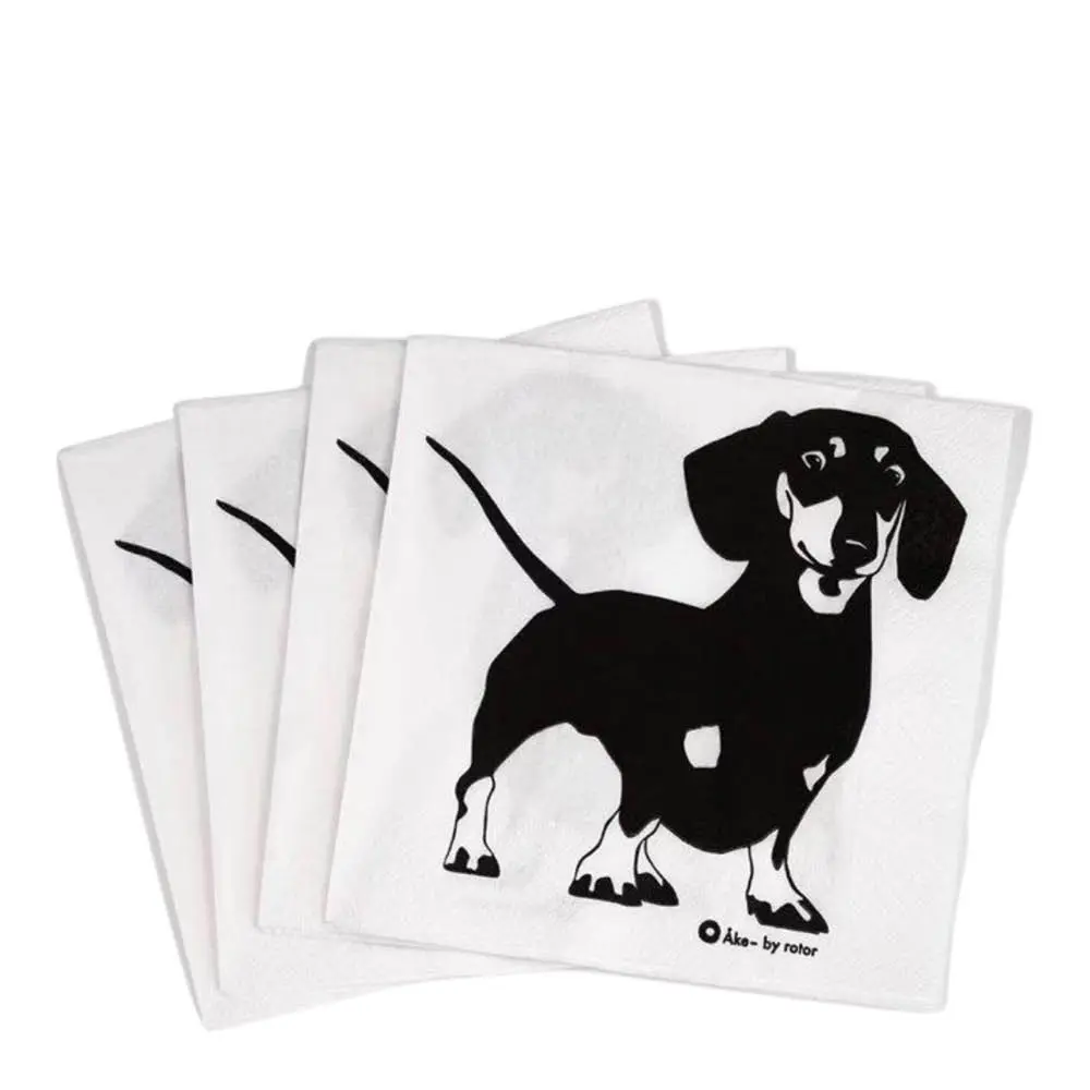 Åke Servetti 33x33 cm 2x20 kpl Musta/Valkoinen