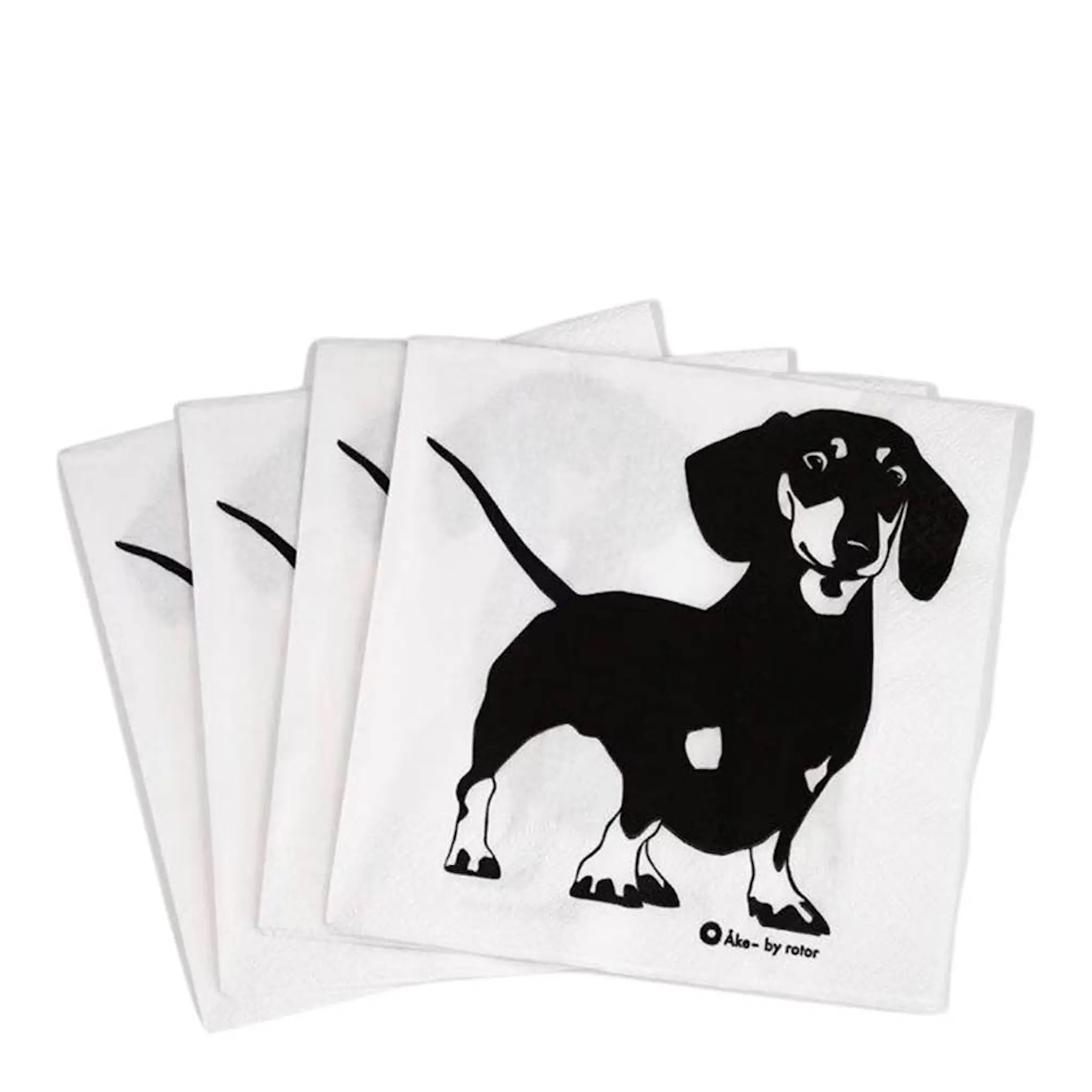 Rotor Design Åke servetter 33x33 cm 2x20-pack svart/vit